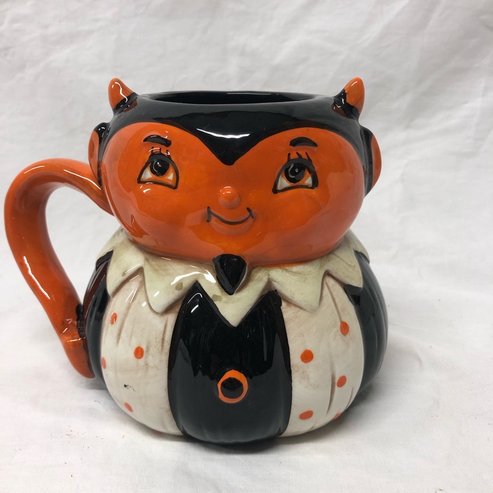 Johanna Parker Devil Pumpkin Mug New